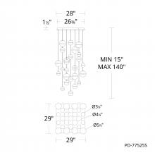 WAC PD-77525S-BC - Cyllindra Chandelier Light