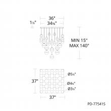 WAC PD-77541S-BC - Cyllindra Chandelier Light