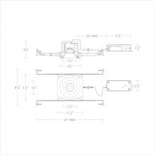 WAC R3BRD-NCS-WT - Ocular 3.0 5CCT Round Donwlight Trim and Remodel Housing with New Construction Frame-In Kit and Dr