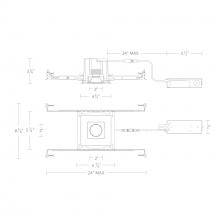WAC R3BSAN-SWD-WT - Ocular 3.0 Dim-to-Warm Square Adjustable Trim and Remodel Housing with New Construction Frame-In K