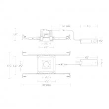 WAC R3BSDN-SWD-WT - Ocular 3.0 Dim-to-Warm Square Downlight Trim and Remodel Housing with New Construction Frame-In Ki