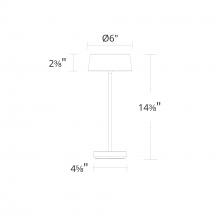 WAC TL-W251315-27-WT - Crystal 251315 Indoor/Outdoor 2700K Table Lamp