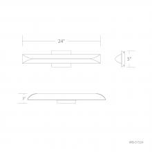 WAC WS-51524-40-BN - Straitaway Bath & Wall Sconce