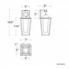 WAC WS-W33516-40-BK - Manchester Outdoor Wall Sconce