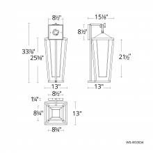 WAC WS-W33534-27-BK - Manchester Outdoor Wall Sconce