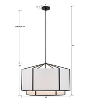 Crystorama CAR-9209-BK - Carlyn 6 Light Black Chandelier