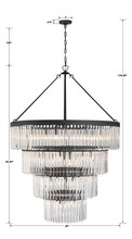 Crystorama EMO-5409-BF - Emory 22 Light Black Forged Chandelier