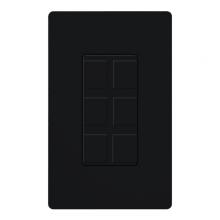 Lutron CA-6PF-BL - SIX PORT FRAME W/BLANKS CA BLACK