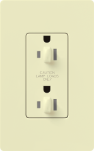 Lutron CAR-15-DDTR-AL - CLARO 15 A TMPR RESIST DUAL DIM RECPT AL