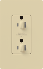 Lutron CAR-15-DDTR-IV - CLARO 15 A TMPR RESIST DUAL DIM RECPT IV
