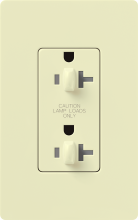 Lutron CAR-20-DDTR-AL - CLARO 20 A TMPR RESIST DUAL DIM RECPT AL