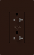 Lutron CAR-20-DDTR-BR-C - CLARO 20A TPR RSIST DUAL DIM RCPT BR CSA