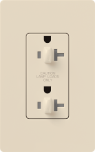 Lutron CAR-20-DDTR-LA - CLARO 20 A TMPR RESIST DUAL DIM RECPT LA