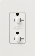 Lutron CAR-20-DDTR-WH - CLARO 20 A TMPR RESIST DUAL DIM RECPT WH
