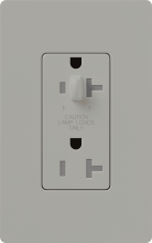 Lutron CAR-20-HDTR-GR - CLARO 20 A TMPR RESIST HALF DIM RECPT GR