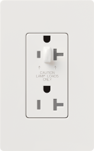 Lutron CAR-20-HDTR-WH-C - CLARO 20A TPR RSIST HALF DIM RCPT WH CSA