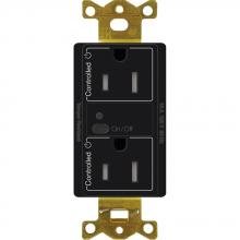 Lutron CAR2S-15-DTR-BL - 15A DUPLEX RF RECEPTACLE BLACK
