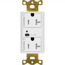 Lutron CAR2S-15-DTR-WH - 15A DUPLEX RF RECEPTACLE WHITE