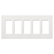Lutron CW-5-WH - CLARO WALLPLATE 5 GNG WHITE