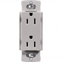 Lutron CAR-15-GR - 15A CLARO RECEPTACLE, GRAY
