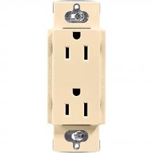 Lutron CAR-15-IV - 15A CLARO RECEPTACLE, IVORY