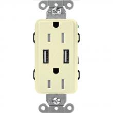 Lutron CAR-15-UBTR-AL - CA 15A USB TAMPER RESIST ALMOND