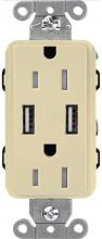 Lutron CAR-15-UBTR-IV - CA 15A USB TAMPER RESIST IVORY