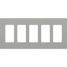 Lutron CW-5-GR - CLARO WALLPLATE 5 GNG GRAY