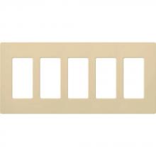 Lutron CW-5-IV - CLARO WALLPLATE 5 GNG IVORY