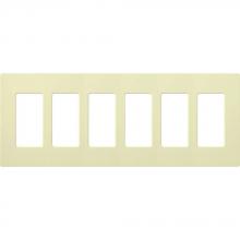 Lutron CW-6-AL - CLARO WALLPLATE 6 GNG ALMOND