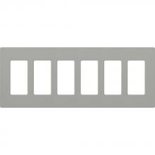 Lutron CW-6-GR - CLARO WALLPLATE 6 GNG GRAY