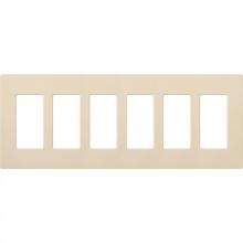 Lutron CW-6-LA - CLARO WALLPLATE 6 GNG LIGHT