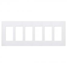 Lutron CW-6-WH - CLARO WALLPLATE 6 GNG WHITE