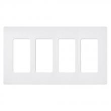 Lutron SC-4-SW - SATIN COLOR 4-GANG WALLPLATE SNOW