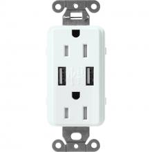 Lutron SCR-15-UBTR-GL - SATIN 15A USB REC GL