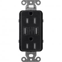 Lutron SCR-15-UBTR-MN - SC 15A USB TAMPER RESIST MIDNIGHT