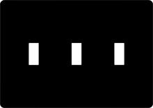 Lutron FW-3-BL - FASSADA FASHION WALLPLATE, 3 GANG, BL