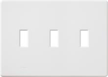 Lutron FW-3-WH - FASSADA FASHION WALLPLATE, 3 GANG, WHF