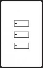 Lutron SS-3BI-GWH-E00 - SOFTSWITCH 48 3BUTTON SEETOUCH