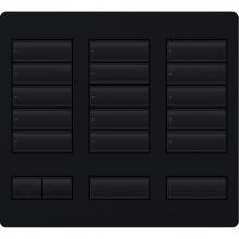 Lutron LFK-T15RL-MN - LARGE 15 BUTTON FACEPLATE KIT MN