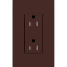 Lutron LTR-15-TR-BR - DUPLEX 15A TR RECEPTACLE BR NO FP