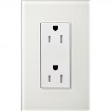 Lutron LTR-15-TR-CWH - DUPLEX 15A TR RECEPTACLE CWH NO FP
