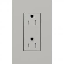 Lutron LTR-15-TR-GR - DUPLEX 15A TR RECEPTACLE GR NO FP