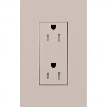Lutron LTR-15-TR-TP - DUPLEX 15A TR RECEPTACLE TP NO FP