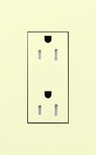 Lutron LTR-F15-TR-AL - DUPLEX 15A TR RECEPTACLE AL FP