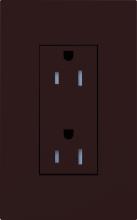 Lutron LTR-F15-TR-BR - DUPLEX 15A TR RECEPTACLE BR FP
