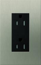 Lutron LTR-F15-TR-SN - DUPLEX 15A TR RECEPTACLE SN FP