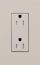 Lutron LTR-F15-TR-TP - DUPLEX 15A TR RECEPTACLE TP FP