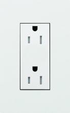 Lutron LTR-F15-TR-WH - DUPLEX 15A TR RECEPTACLE WH FP