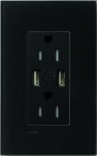 Lutron LTR-F15-UBTR-CBL - DUPLEX 15A TR DUAL USB RECEPTACLE CBL FP